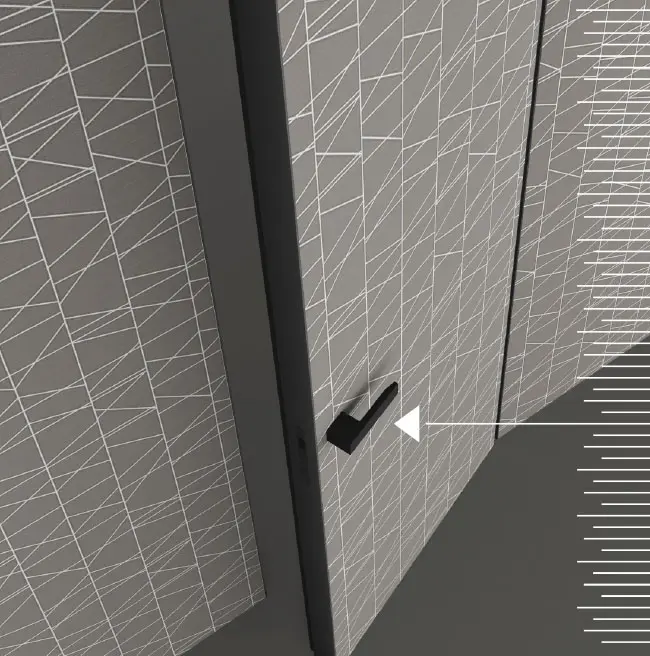 Дверь, короб и стена в едином стиле