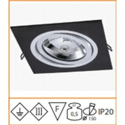 Встраиваемый светильник Quadro All 180/28 A0314.