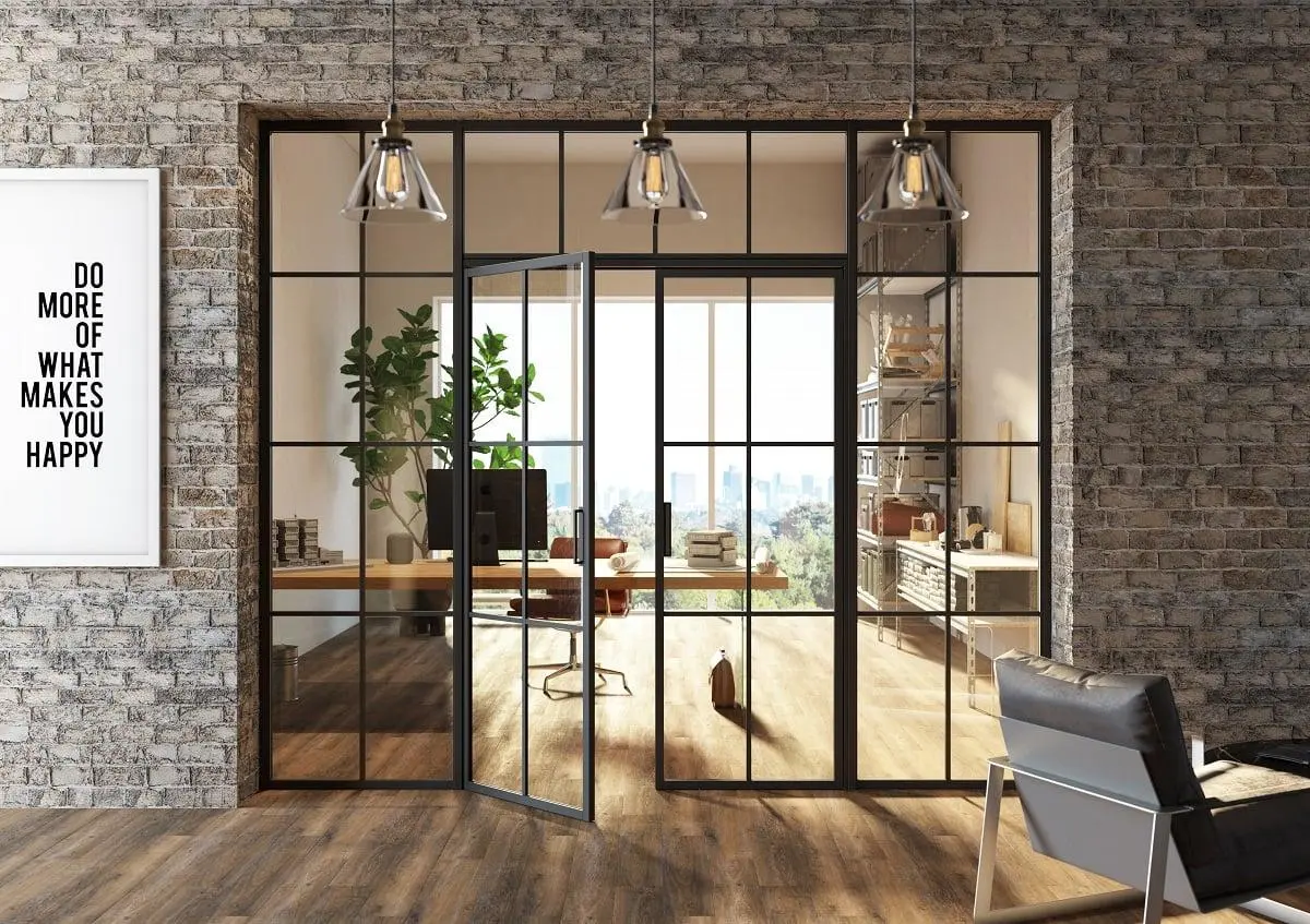 Factory, doppia, Total black, vetro trasparente extrachiaro.