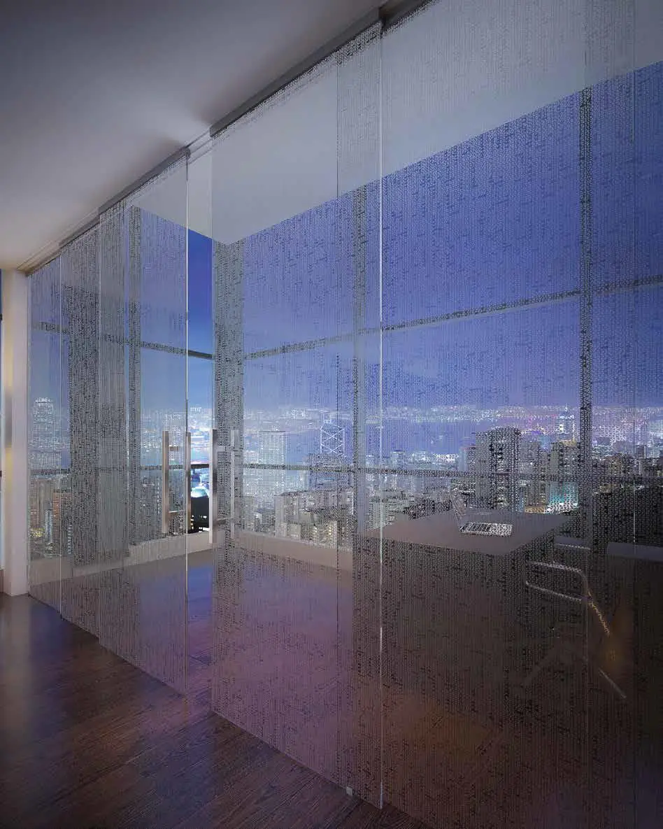 Light, vetro Trasaprente Extrachiaro, decoro Macrame.