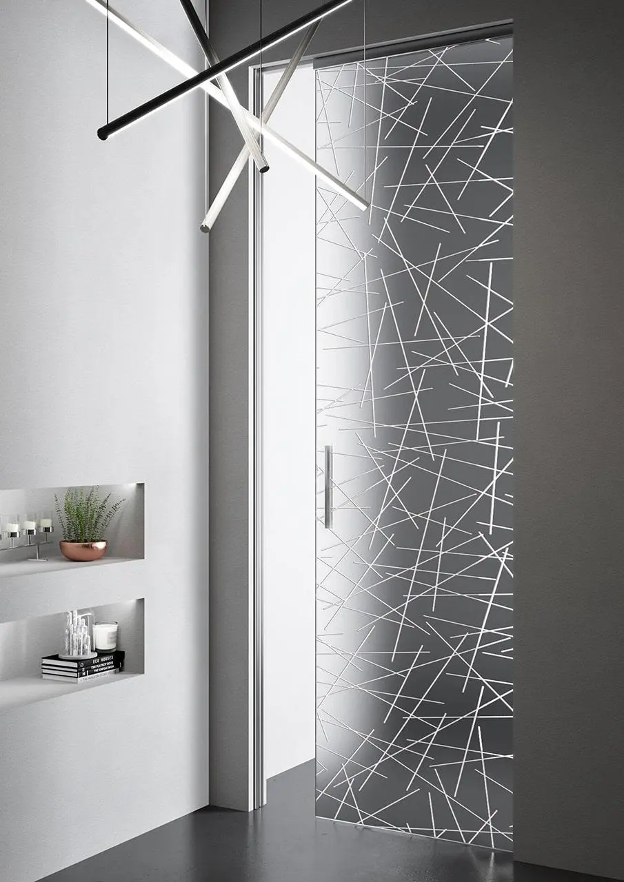 Sinthesy Light, a scomparsa, vetro Acidato, decoro Shangai neutro.