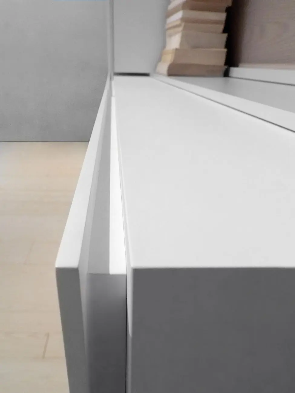 LIBR APRT LINE product bookcase white detail container