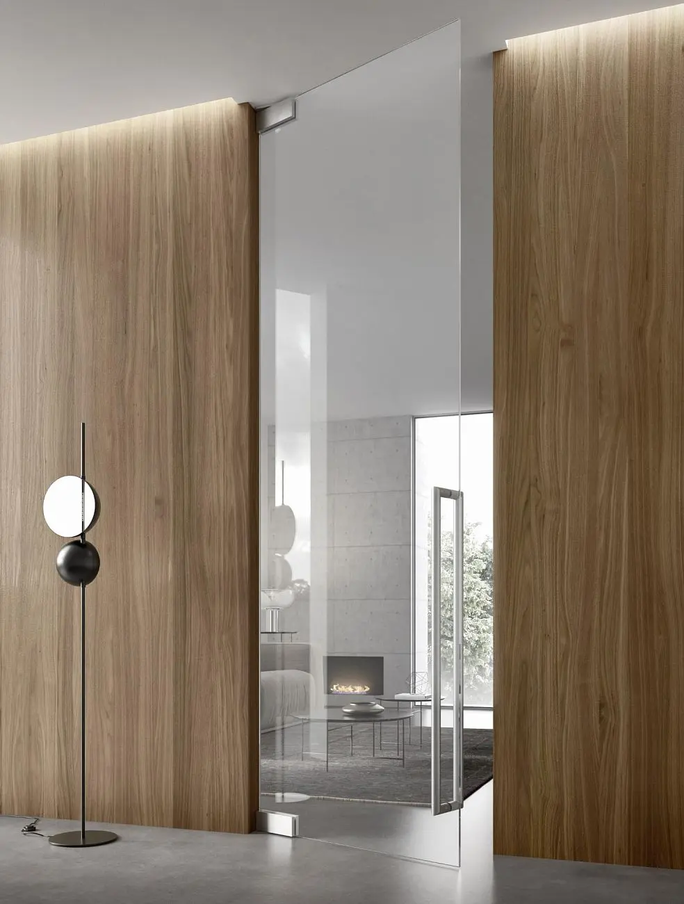 Vitrum-Line Bilico, vetro Extrachiaro trasparente.