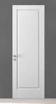 Современная классическая дверь CORDA-60 101P Bianco. Матовая эмаль. Скрытый короб