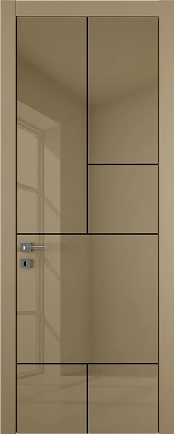 TREND, модель TR18m, глянцевая эмаль LG11 Tortora Gloss, молдинг в цвете Black.