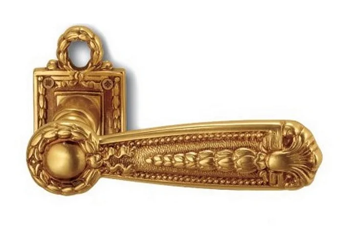 Дверная ручка, модель ORLEANS в отделке золото 24К.