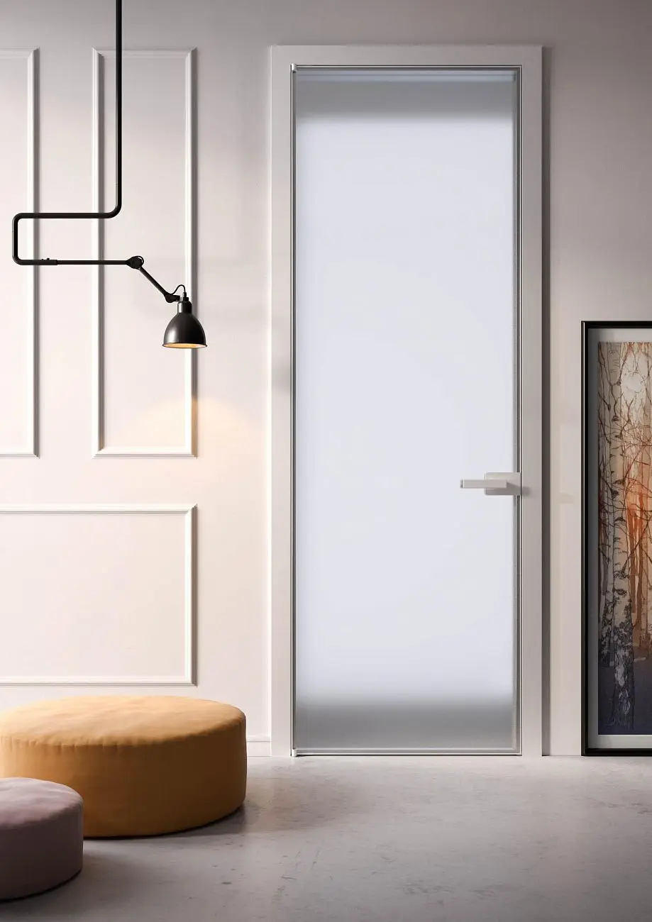 BATTCC STP45 RI-TRAIT product door frosted glass aluminium jambs.