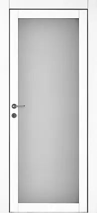 Гладкая межкомнатная дверь ALFA 01 GM, Bianco, матовая эмаль