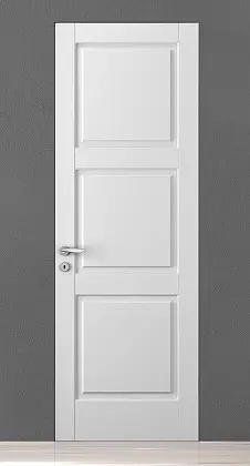 Современная классическая дверь CORDA-60 126P Bianco. Матовая эмаль. Скрытый короб