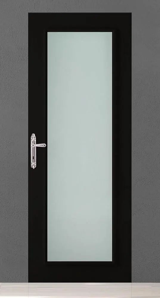 PRIMA-60, VU, матовая эмаль Nero, стекло Satinato Bianco, скрытый короб INVISIBLE.