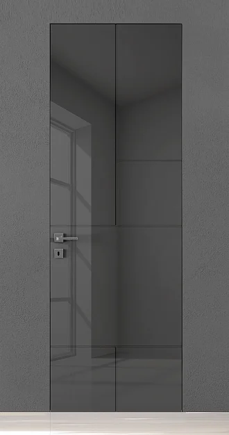 TREND-60, модель TR18, глянцевая эмаль LG07 Grigio Fume Gloss. "Скрытый" короб INVISIBLE.