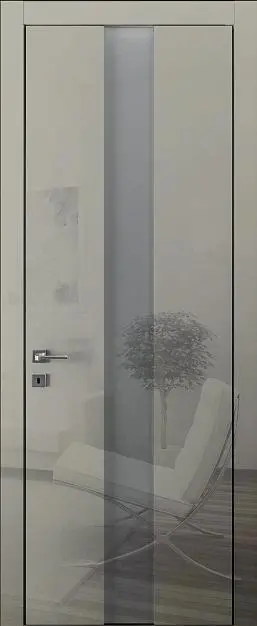 TREND, модель TR14V, глянцевая эмаль LG06 Grigio Seta Gloss, стекло GS04 Satinato Bianco.