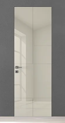 Глянцевая дверь в стиле "неоклассика" TREND-60 TR18 Bianco Night Gloss. Скрытый короб