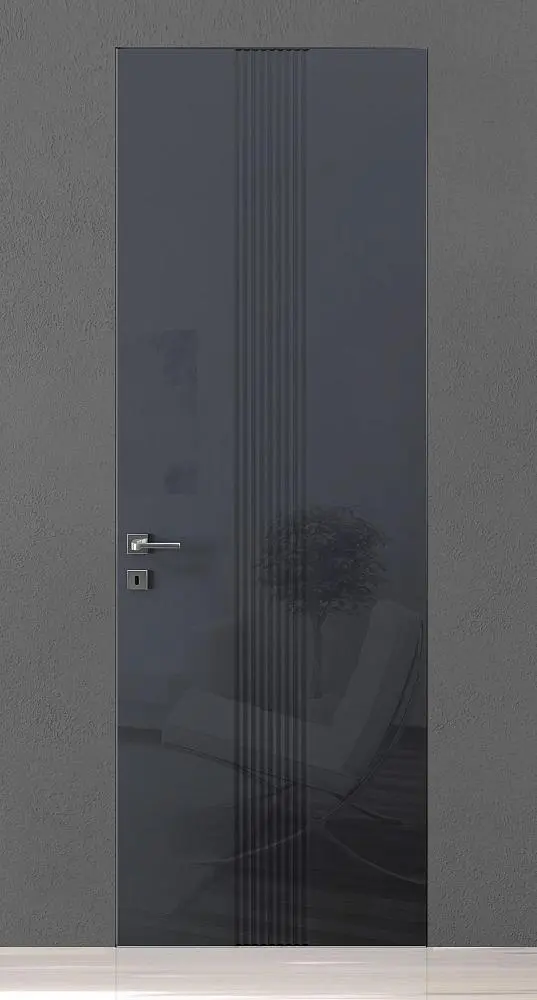 TREND-60, модель TR14, глянцевая эмаль LG15 Grafite Gloss, скрытый короб INVISIBLE.
