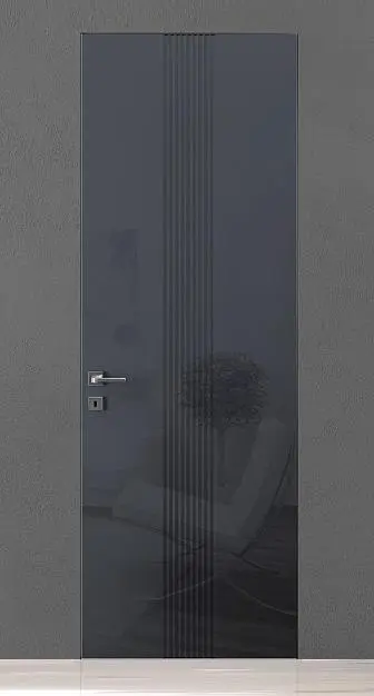 TREND-60, модель TR14, глянцевая эмаль LG15 Grafite Gloss, скрытый короб INVISIBLE.