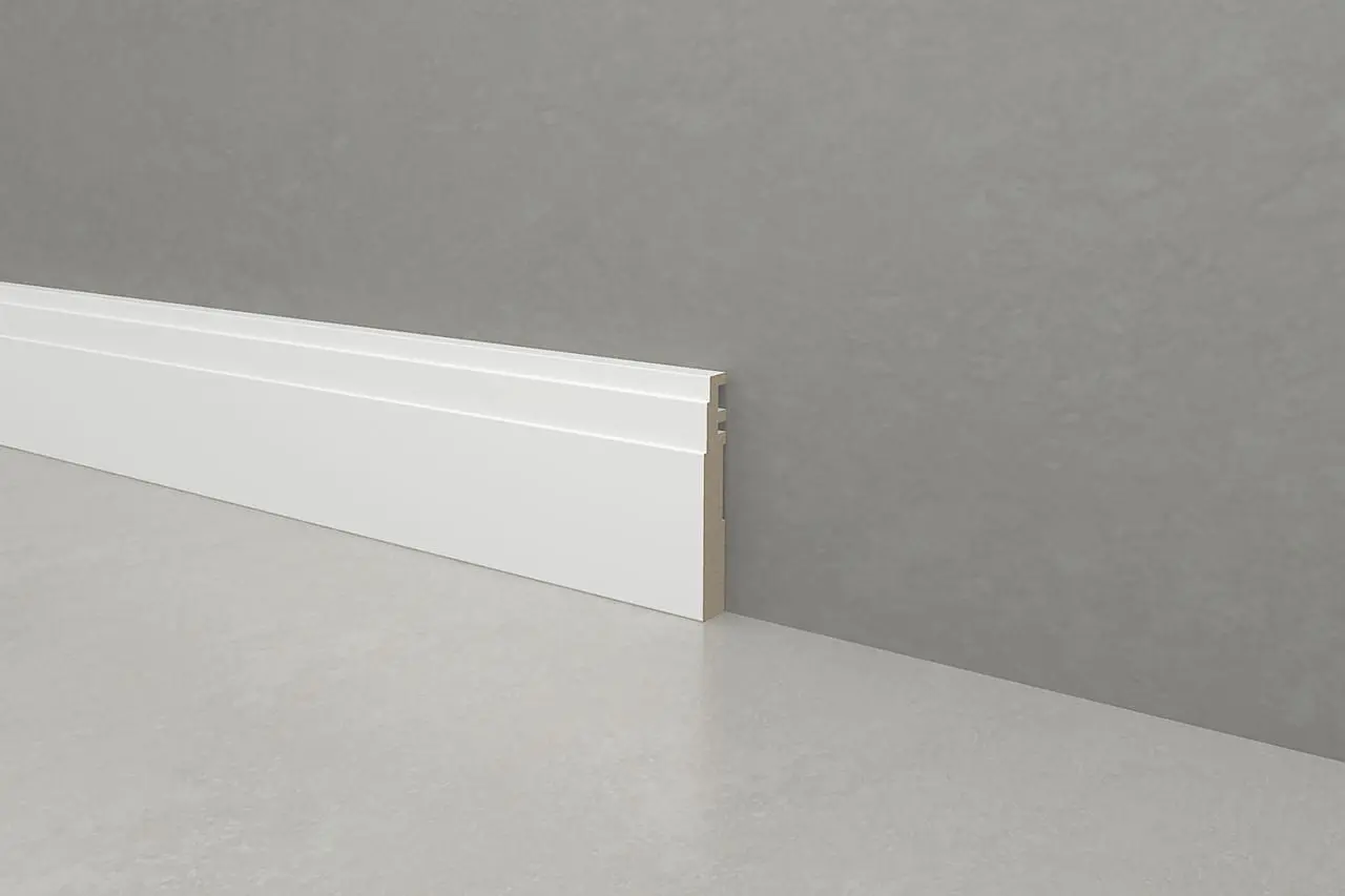 mini-Плинтус NA10, матовая эмаль в белом цвете L01 Bianco.
