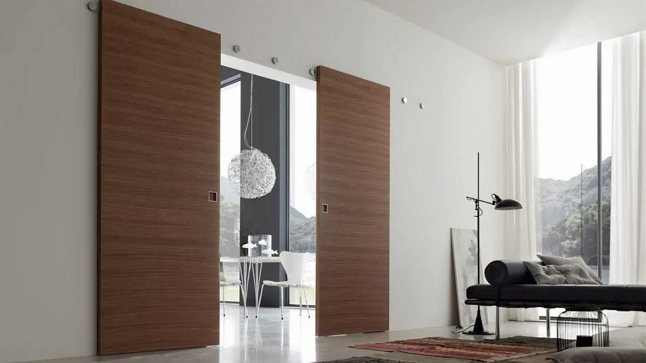 Двери слайдеры межкомнатные установка
