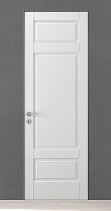 Современная классическая дверь CORDA-60 105P Bianco. Матовая эмаль. Скрытый короб