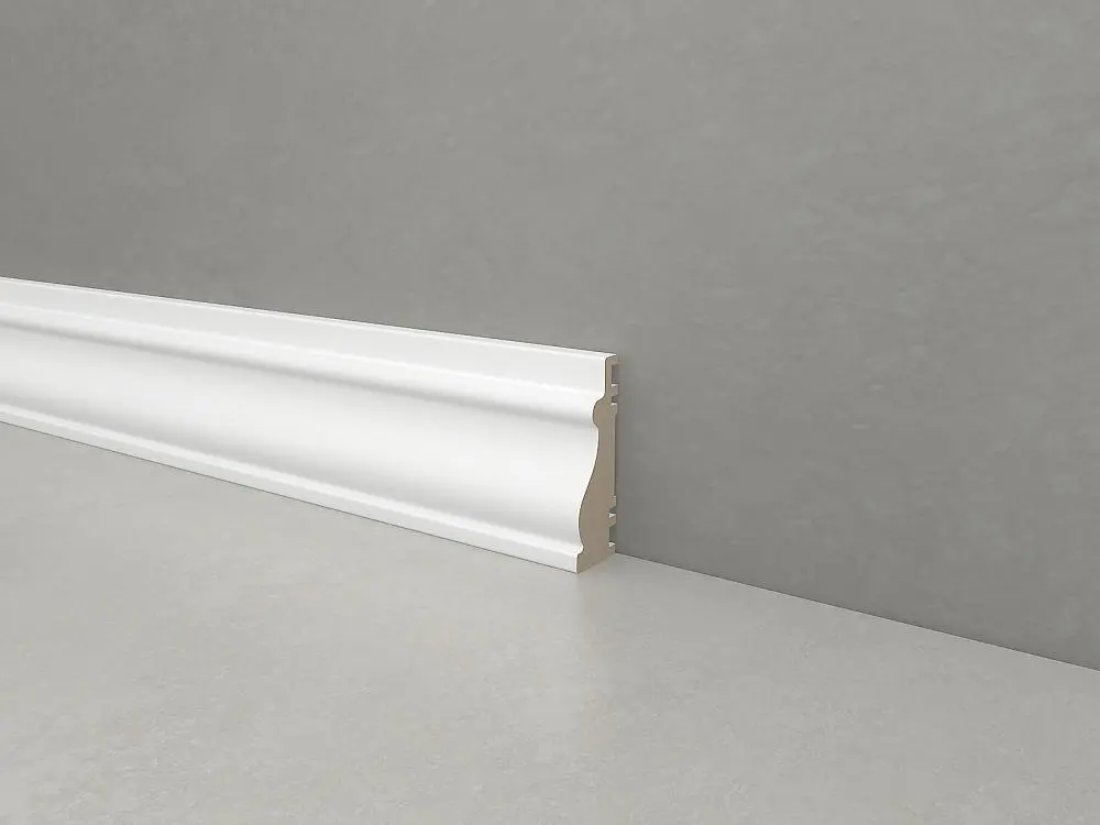 Плинтус US10, матовая эмаль в белом цвете L01 Bianco.