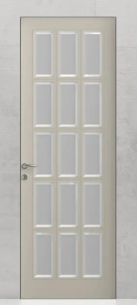LEVEL-60, U02i, матовая эмаль Grigio Seta, стекло Satinato Bianco с фацетом, "скрытый" короб.
