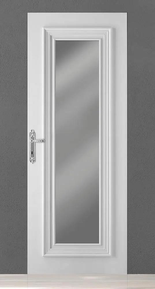 PRIMA-60, PU, матовая эмаль Bianco, зеркало Riflesso Diamante, скрытый короб INVISIBLE.