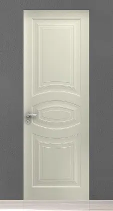 Межкомнатная дверь GRAND-60, GR06, Bianco Night. Матовая эмаль. Скрытый короб