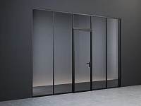 mini-ВОЛСТРИТ-СЛИМ | WALLSTREET-SLIM, полотна Спэйс | Space на коробе МАКСИ | MAXI с верхней и боковыми фрамугами.