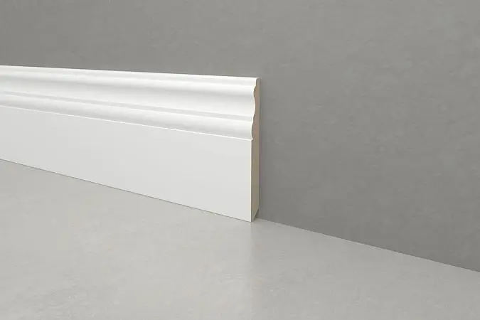 Плинтус PRIMA, матовая эмаль в белом цвете L01 Bianco.
