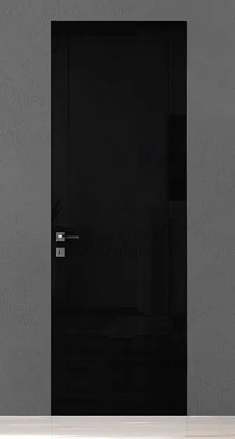 TREND-60, модель TR12, глянцевая эмаль LG10 Nero Gloss, скрытый короб INVISIBLE.