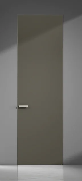 UNION, FILO-60. Декоративный композитный материал, алюминиевая торцевая кромка и скрытый короб. Короб с полотном толщиной 6 см. 80х240см.