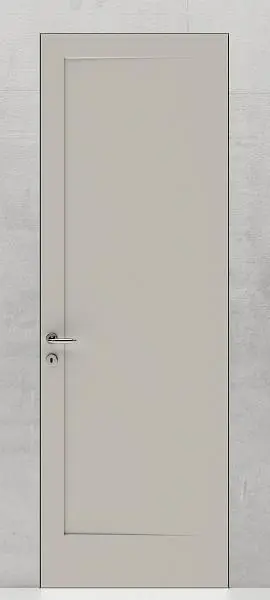 LEVEL-60, модель 101, матовая эмаль в цвете "серый шёлк". "Скрытый" короб с полотном толщиной 6 см.