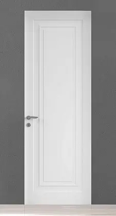 Межкомнатная дверь GRAND-60, GR02, Bianco. Матовая эмаль. Скрытый короб
