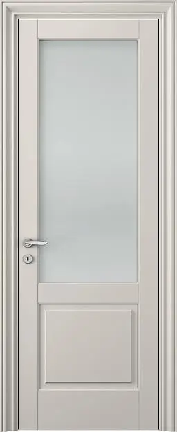 CORDA, модель 103V, матовая эмаль L06 Grigio Seta, стекло Satinato Bianco.