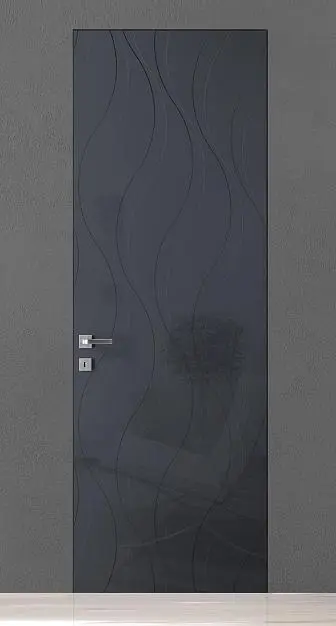 TREND-60, модель TR11, глянцевая эмаль LG15 Grafite Gloss, скрытый короб INVISIBLE.