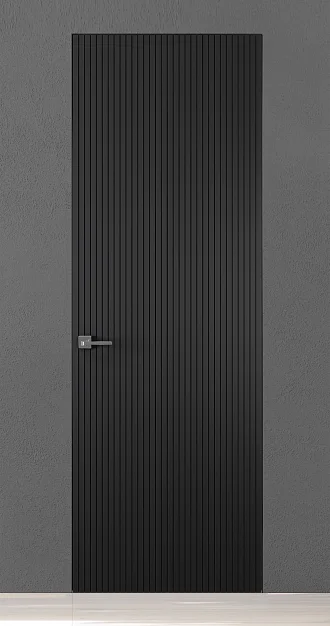 TREND-60, модель Step-V, матовая эмаль L10 Nero. "Скрытый" короб INVISIBLE.