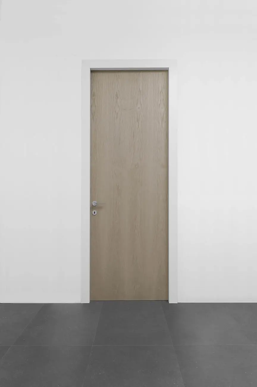 BATTEFFIL EFFILM LEVEL product door wood ligh ash rear view.