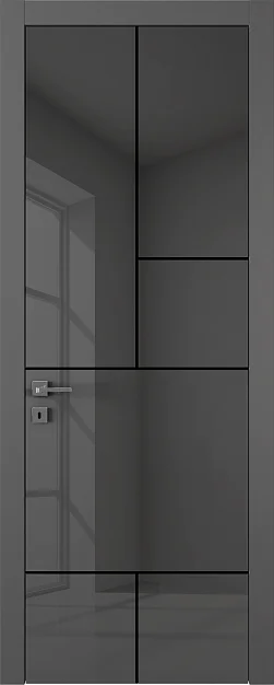 TREND, модель TR18m, глянцевая эмаль LG07 Grigio Fume Gloss, молдинг в цвете Black.