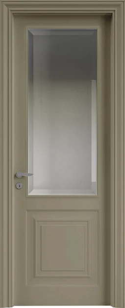 GRAND, GR03V, матовая эмаль Tortora, стекло Satinato Bianco.