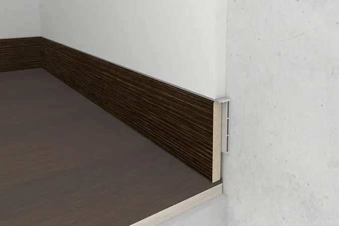 Вставка NP9-MINI в скрытый плинтус, натуральный шпон.