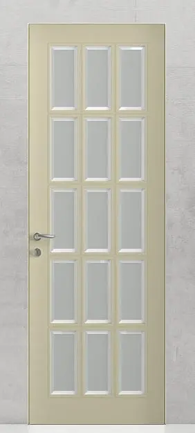 LEVEL-60, U02i, матовая эмаль Avorio, стекло Satinato Bianco с фацетом, "скрытый" короб.