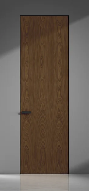 UNION, FILO-60. Натуральный шпон ореха, алюминиевая торцевая кромка. 