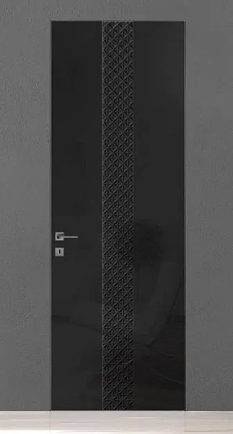 TREND-60, модель TR15, глянцевая эмаль LG10 Nero Gloss, скрытый короб INVISIBLE.
