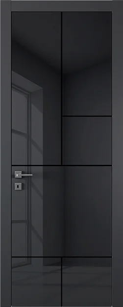 TREND, модель TR18m, глянцевая эмаль LG15 Grafite Gloss, молдинг в цвете Black.