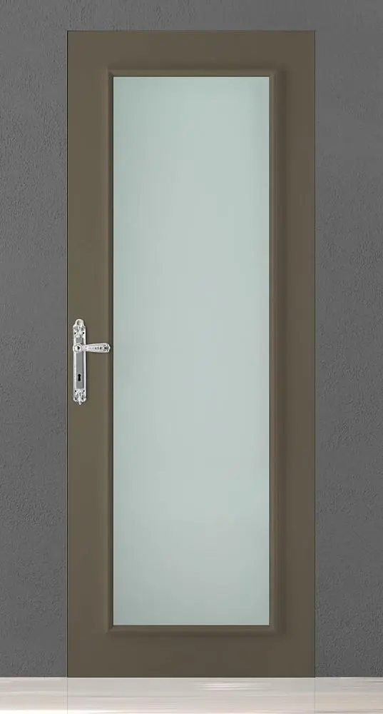 PRIMA-60, VU, матовая эмаль Sabbia, стекло Satinato Bianco, скрытый короб INVISIBLE.