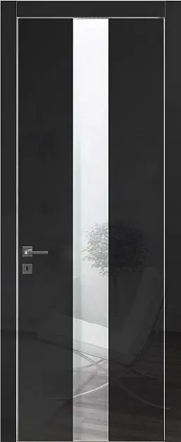 TREND, модель TR14V, глянцевая эмаль LG10 Nero Gloss, стекло GS04 Satinato Bianco.