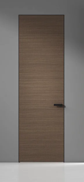UNION, UNIFLEX-3D. Натуральный шпон ореха, объемная 3D фрезеровка, алюминиевая торцевая кромка. 