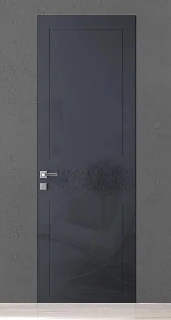 TREND-60, модель TR12, глянцевая эмаль LG15 Grafite Gloss, скрытый короб INVISIBLE.