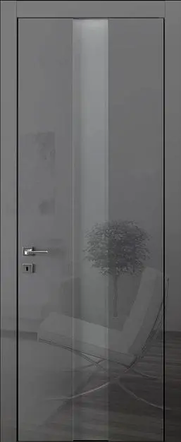 TREND, модель TR14V, глянцевая эмаль LG07 Grigio Fume Gloss, стекло GS04 Satinato Bianco.