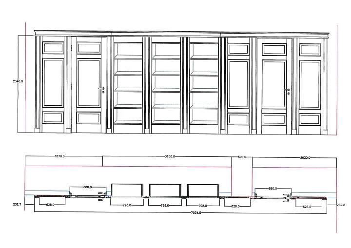 Техническая информация. Размеры дверей даны по коробу.