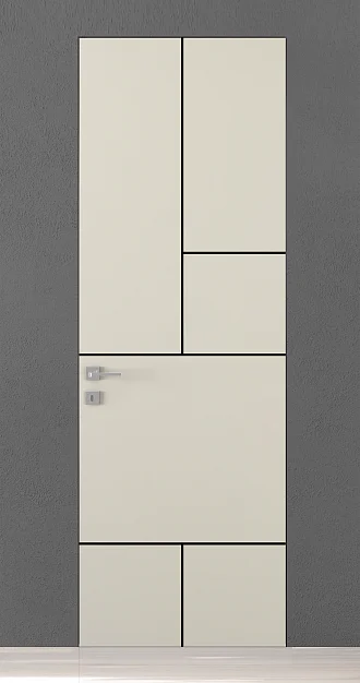TREND-60, модель TR18m, матовая эмаль L02 Bianco Night, молдинг в цвете Black. "Скрытый" короб INVISIBLE.